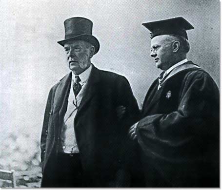 Dean Wallace Brett Donham and George F. Baker at the Campus Dedication, June 4, 1927.