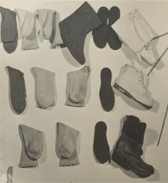 Combat boots and socks. Box 18. Georges F. Doriot Papers. Manuscript Division, Library of Congress, Washington, D.C.