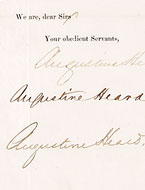 Announcement of Augustine Heard’s retirement from the company, 1862. Heard Family Business Records. Harvard Business School.