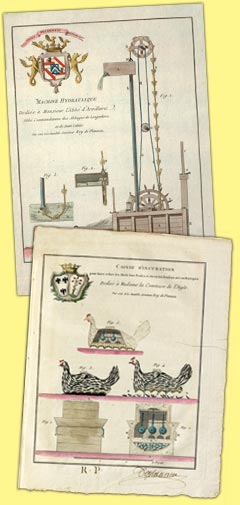 Collage of plates from book about French agricultural innovation