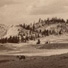 F. Jay Haynes. Sulphur Mountain and Valley. Yellowstone National Park, ca. 1882. Henry Villard Business Papers, Baker Library Historical Collections. olvwork361367