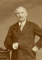 Photograph of German financier Hermann Marcuse from commemorative album. Henry Villard Photograph Album, 1883, Baker Library Historical Collections.