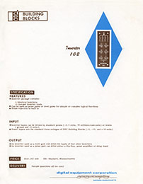 DEC Building Blocks. Progress Report, December 31, 1957. Courtesy of The Ken Olsen Collection, Gordon College Archives.