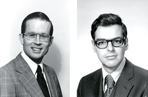 Fischer Black and Myron Scholes, the creators of the black scholes model.