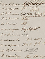 Bowling Club of Canton shareholder dividend list, 1859.  Heard Family Business Records. Harvard Business School. 