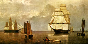Fitz Hugh Lane. Salem Harbor. 1853. Museum of Fine Arts, Boston/Encore Editions.