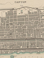 Belcher, Edward. Canton and its approaches, Macao and Hong Kong. Map.  London: George Cox, Jan. 1st 1853. Courtesy of the Harvard Map Collection, the Harvard College Library.