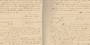 Houqua to John P. Cushing, 28 June 1840. Houqua to Robert B. Forbes, 22 November 1841. Original manuscript from the Houqua Letterbook. Courtesy of the Massachusetts Historical Society