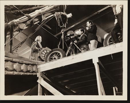 Greta Garbo and Rouben Mamoulian on the set of Queen Christina