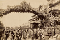 F. Jay Haynes.  Villard Arch, Fargo, 1883. Henry Villard Business Papers, Baker Library Historical Collections.  olvwork359135