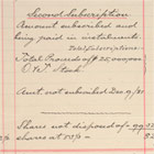 Subscriptions to Purchasing Syndicate, Oregon and Transcontinental Company, 1881. Henry Villard Business Papers, Baker Library Historical Collections.