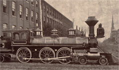 Road Locomotive for Passenger or Freight Service, ca. 1870. <em>Baldwin Locomotive Works: Illustrated Catalogue of Locomotives</em>. Philadelphia: Lippincott, 1871. Trade Catalog Collection, Baker Library Historical Collections.