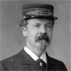 Railroad conductor, ca. 1884- 1885. Denver Public Library, Western History Collection,  William L. Bates, X-22213.