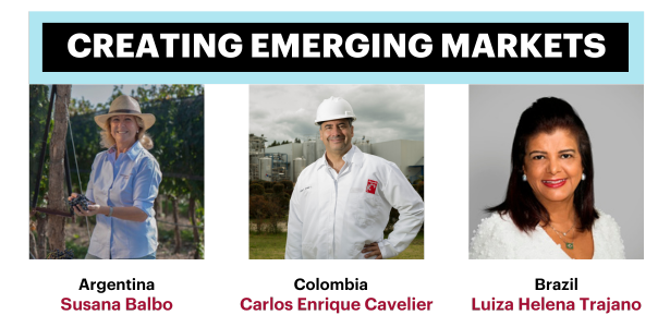 Three interviewees from the emerging markets program