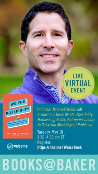 Poster for We the Possibility Books@Baker event