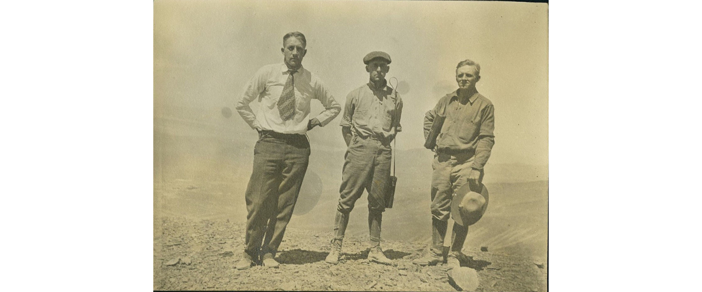 Thorp D. Sawyer (left) and colleagues near La Paz, Bolivia, 1914