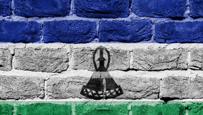 Very old brick wall with flag of Lesotho. (Shutterstock)