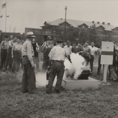 Correct method of extinguishing an electric motor fire--Gary Works