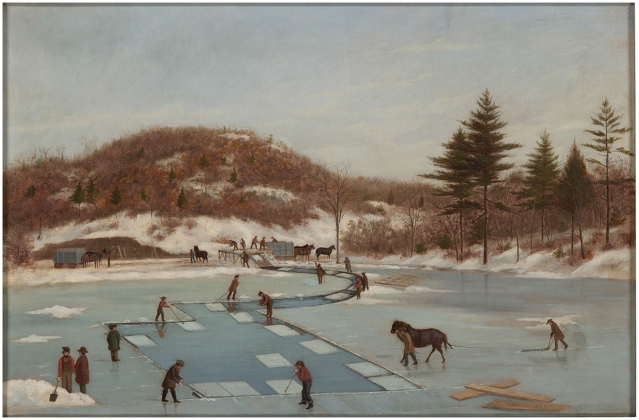 Cutting Ice at Spy Pond, Arlington, Massachusetts, 1859